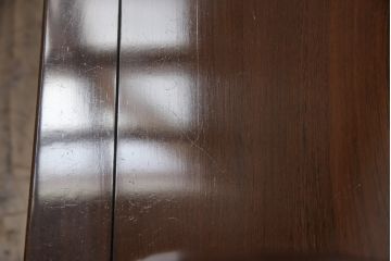 中古　鉄刀木(タガヤサン)　収納力も抜群!上質な和の空間におすすめの囲炉裏テーブルセット(火鉢、4人掛けダイニングテーブル)(R-054644)