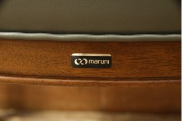 中古　maruni(マルニ木工)　地中海ロイヤルシリーズ　シャルル　本革(レザー)　シックな色合いが魅力のキャスター付きパーティチェア(定価約25万円)(椅子、1人掛けソファ)(R-054647)