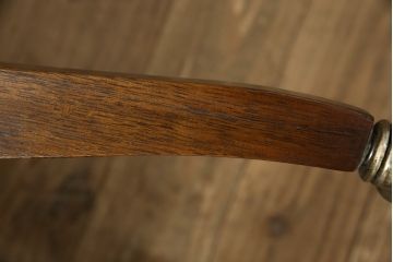 中古　maruni(マルニ木工)　地中海ロイヤルシリーズ　シャルル　本革(レザー)　シックな色合いが魅力のキャスター付きパーティチェア(定価約25万円)(椅子、1人掛けソファ)(R-054647)