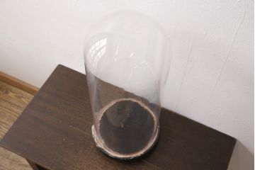 フランスアンティーク　中に入れるもので違った雰囲気を楽しめるガラスドーム(グローブドマリエ、グローブ・ド・マリエ)(R-054675)