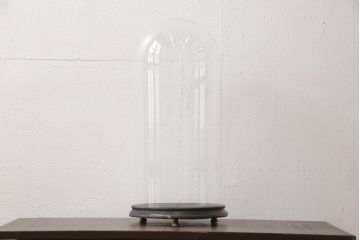 フランスアンティーク　中に入れるもので違った雰囲気を楽しめるガラスドーム(グローブドマリエ、グローブ・ド・マリエ)(R-054676)