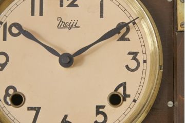 和製アンティーク　レトロなデザインが魅力的な掛け時計(柱時計、古時計)(R-054677)