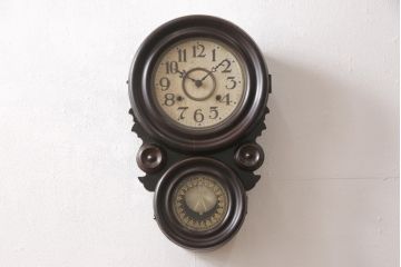 和製アンティーク　TRADE(S)MARK　精工舎(SEIKOSHA、セイコー)　明治期より受け継がれた味わい深いだるま時計(柱時計、古時計)(R-054685)