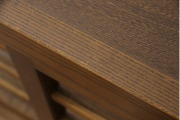 中古　タモ材　異なる木の色味を楽しめる三尺水屋箪笥サイドボード(キャビネット、食器棚、戸棚、収納棚)(R-054687)