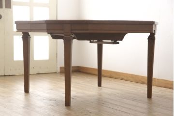 中古　美品　maruni(マルニ)　地中海シリーズ　クラシカルな雰囲気を醸し出すダイニングテーブル(エクステンションテーブル、食卓)(R-054690)