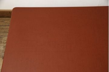 和製アンティーク　朱塗り(朱色)　総漆塗り　品のある佇まいが魅力的な座卓(ローテーブル、センターテーブル)(R-054693)