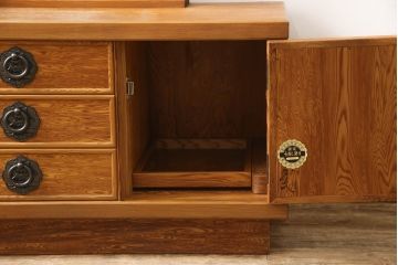 中古　美品　屋久杉　漆塗り　品のある佇まいが美しい鏡台(ミラー、姿見、ドレッサー)(R-054701)