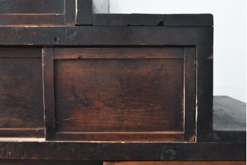 和製アンティーク　シンプルながらも趣ある佇まいが魅力的な階段箪笥(時代箪笥、収納箪笥、戸棚、収納棚)(R-054704)