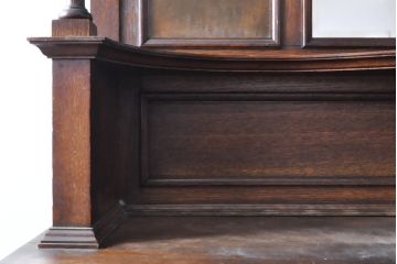 ベルギーアンティーク　オーク材　細やかな銅細工が印象的なキャビネット(収納棚、飾り棚)(R-054705)