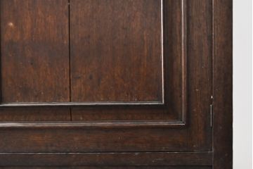 ベルギーアンティーク　オーク材　細やかな銅細工が印象的なキャビネット(収納棚、飾り棚)(R-054705)