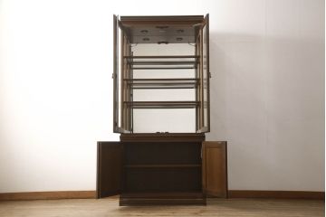中古　maruni(マルニ木工)　地中海ロイヤル　飾棚80　キュリオケース(キャビネット、ガラスケース、ショーケース、飾り棚)(定価約50万円)(R-054718)