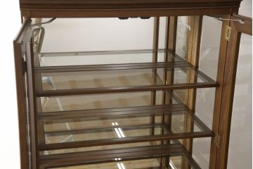 中古　maruni(マルニ木工)　地中海ロイヤル　飾棚80　キュリオケース(キャビネット、ガラスケース、ショーケース、飾り棚)(定価約50万円)(R-054718)