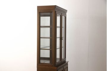 中古　maruni(マルニ木工)　地中海ロイヤル　飾棚80　キュリオケース(キャビネット、ガラスケース、ショーケース、飾り棚)(定価約50万円)(R-054718)