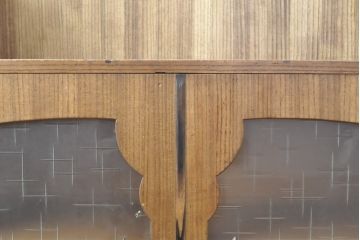 和製アンティーク　昭和レトロ　ノスタルジックな星ガラスが入った本箱(ブックケース、本棚)(R-054738)