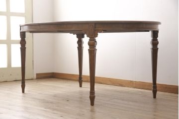 中古　DREXEL HERITAGE(ドレクセルヘリテイジ)　Cameo Classics(キャメオクラシックス)　マホガニー　エレガントな空間を演出するエクステンションテーブル(2人掛けダイニングテーブル、4人掛け、6人掛け)(R-054751)