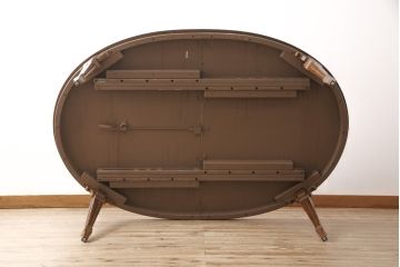中古　DREXEL HERITAGE(ドレクセルヘリテイジ)　Cameo Classics(キャメオクラシックス)　マホガニー　エレガントな空間を演出するエクステンションテーブル(2人掛けダイニングテーブル、4人掛け、6人掛け)(R-054751)