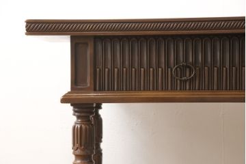中古　美品　バロッサバレンティ(VARO,S.A. VALENTI)　凝ったつくりに職人のこだわりを感じるコンソールテーブル(定価約60万円)(サイドテーブル)(R-054754)