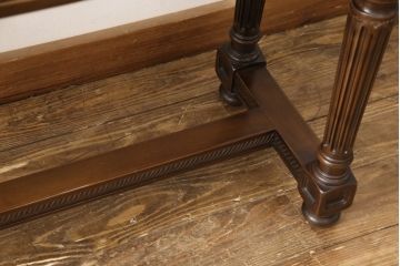 中古　美品　バロッサバレンティ(VARO,S.A. VALENTI)　凝ったつくりに職人のこだわりを感じるコンソールテーブル(定価約60万円)(サイドテーブル)(R-054754)