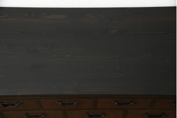 アンティーク家具　明治期　天板・脚付きリメイク　引き出し21杯　大きな引き出しでお子様のおもちゃ収納にも活躍するローボード・下段(リビングボード、テレビ台、テレビボード、ローチェスト)(R-054772)
