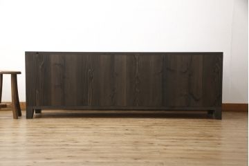 アンティーク家具　明治期　天板・脚付きリメイク　引き出し21杯　大きな引き出しでお子様のおもちゃ収納にも活躍するローボード・下段(リビングボード、テレビ台、テレビボード、ローチェスト)(R-054772)