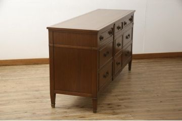 中古　美品　DREXEL HERITAGE(ドレクセルヘリテイジ)　Triune(トライユン)　気品あふれる佇まいが魅力のマホガニー材製サイドボード(定価約70万円)(チェスト、引き出し)(R-054777)