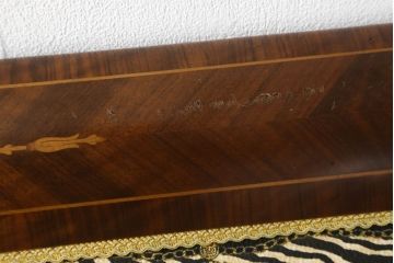 レアデザイン!　イタリア高級輸入家具　職人のこだわりが詰まった美しいデザインが目を引く2人掛けベンチ(2人掛けソファ、長椅子)(R-054778)