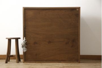 ヴィンテージ家具　ジャパンビンテージ　山品木工　照明付きで見せる収納におすすめのサイドキャビネット(サイドボード、収納棚、本箱、ブックケース)(R-054787)