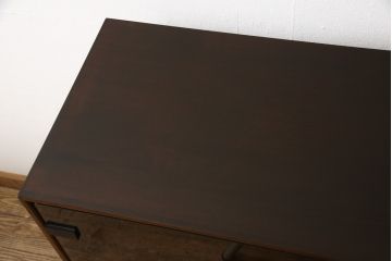 ヴィンテージ家具　ジャパンビンテージ　山品木工　サイドキャビネット(サイドボード、収納棚、本箱、ブックケース)(R-054788)