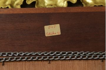 中古　スペイン高級家具　MUARVA S.L.　ヨーロッパの伝統的な意匠を感じられるウォールミラー(壁掛け鏡)(R-054819)