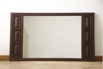 ヴィンテージ家具　縦横どちらでも!2way使いできるウォールミラー(壁掛け鏡、姿見、ビンテージ)(R-054821)