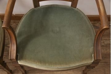 中古　DREXEL HERITAGE(ドレクセルヘリテイジ)　Cameo Classics(キャメオクラシックス)　格調高い雰囲気が魅力のマホガニー製アームチェア2脚セット(2脚定価 約70万円)(椅子、ダイニングチェア)(R-054837)