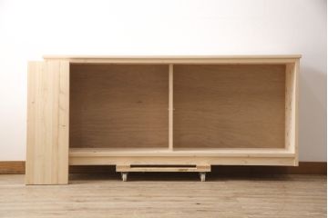 ラフジュ工房オリジナル　古建具リメイク　大正期　お好みにカスタマイズできるサイドボード(収納棚、サイドキャビネット、ローボード)(R-054869)