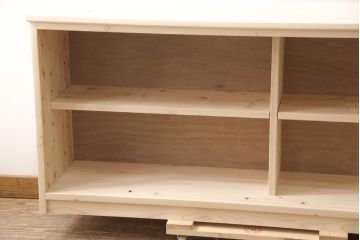 ラフジュ工房オリジナル　古建具リメイク　大正期　お好みにカスタマイズできるサイドボード(収納棚、サイドキャビネット、ローボード)(R-054869)