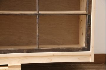 ラフジュ工房オリジナル　古建具リメイク　大正期　お好みにカスタマイズできるサイドボード(収納棚、サイドキャビネット、ローボード)(R-054869)