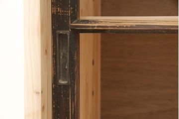 ラフジュ工房オリジナル　古建具リメイク　大正期　お好みにカスタマイズできるサイドボード(収納棚、サイドキャビネット、ローボード)(R-054869)