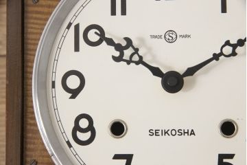 和製ビンテージ　TRADE(S)MARK　精工舎(SEIKOSHA、セイコー)　電池式　どこか懐かしさを感じる掛け時計(柱時計、古時計、ヴィンテージ)(R-054871)