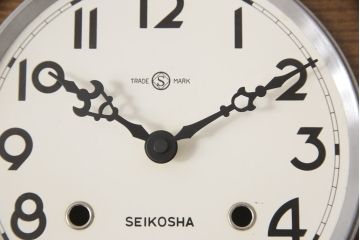 和製ビンテージ　TRADE(S)MARK　精工舎(SEIKOSHA、セイコー)　電池式　どこか懐かしさを感じる掛け時計(柱時計、古時計、ヴィンテージ)(R-054871)