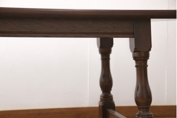 中古　美品　松本民芸家具　LT型食卓　洗練されたモダンな佇まいが魅力のダイニングテーブル(定価約54万円)(6人掛け、食卓)(R-054874)