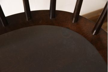 中古　美品　松本民芸家具　#91型　落ち着きのある大人カフェ風インテリアが叶うキャプテンチェア(アームチェア、板座チェア、椅子、ダイニングチェア)(R-054875)