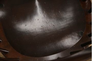 中古　美品　松本民芸家具　#91型　落ち着きのある大人カフェ風インテリアが叶うキャプテンチェア(アームチェア、板座チェア、椅子、ダイニングチェア)(R-054875)