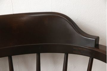中古　美品　松本民芸家具　#91型　落ち着きのある大人カフェ風インテリアが叶うキャプテンチェア(アームチェア、板座チェア、椅子、ダイニングチェア)(R-054876)