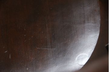 中古　美品　松本民芸家具　#91型　落ち着きのある大人カフェ風インテリアが叶うキャプテンチェア(アームチェア、板座チェア、椅子、ダイニングチェア)(R-054876)