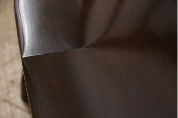 中古　美品　松本民芸家具　#91型　落ち着きのある大人カフェ風インテリアが叶うキャプテンチェア(アームチェア、板座チェア、椅子、ダイニングチェア)(R-054876)