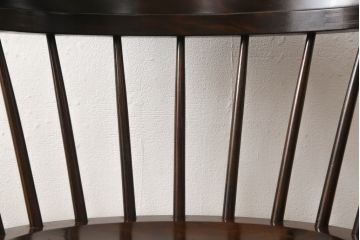 中古　美品　松本民芸家具　#91型　落ち着きのある大人カフェ風インテリアが叶うキャプテンチェア(アームチェア、板座チェア、椅子、ダイニングチェア)(R-054877)