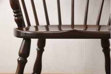 中古　美品　松本民芸家具　#91型　落ち着きのある大人カフェ風インテリアが叶うキャプテンチェア(アームチェア、板座チェア、椅子、ダイニングチェア)(R-054877)