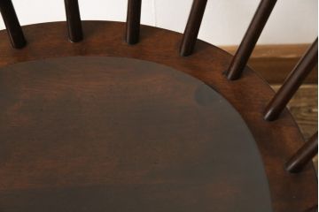 中古　美品　松本民芸家具　#91型　落ち着きのある大人カフェ風インテリアが叶うキャプテンチェア(アームチェア、板座チェア、椅子、ダイニングチェア)(R-054878)