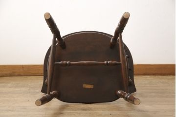 中古　美品　松本民芸家具　#91型　落ち着きのある大人カフェ風インテリアが叶うキャプテンチェア(アームチェア、板座チェア、椅子、ダイニングチェア)(R-054878)