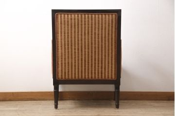 中古　美品　雅叙園　製造メーカー　大正ロマンの雰囲気あふれる高級1人掛けソファ(ラウンジチェア、アームチェア、1Pソファ、一人掛け)(R-054879)