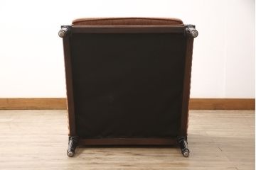 中古　美品　雅叙園　製造メーカー　大正ロマンの雰囲気あふれる高級1人掛けソファ(ラウンジチェア、アームチェア、1Pソファ、一人掛け)(R-054879)