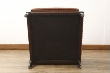 中古　美品　雅叙園　製造メーカー　大正ロマンの雰囲気あふれる高級1人掛けソファ(ラウンジチェア、アームチェア、1Pソファ、一人掛け)(R-054882)